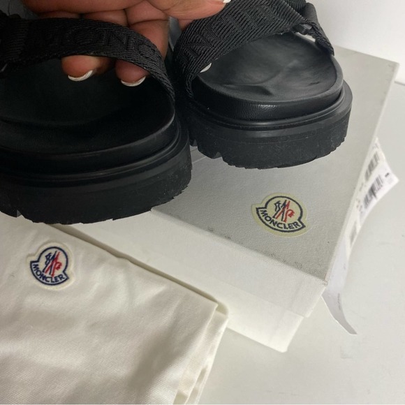 Moncler Flavia Sport Dad Sandals Black 39/9 - Picture 9 of 13